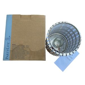 PartyLite Enchanted Linear Medium Candle and Votive Holder – New in Box